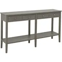 4-Drawer Console Table - Taupe, Wood