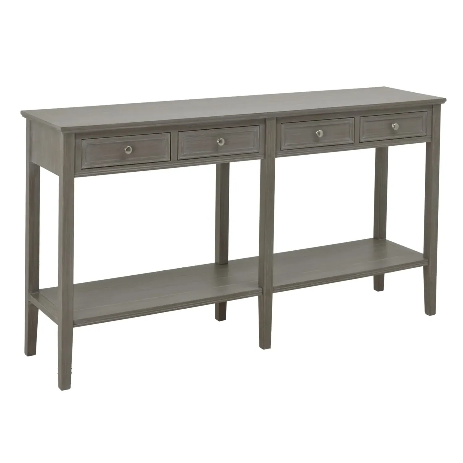 4-Drawer Console Table - Taupe, Wood image