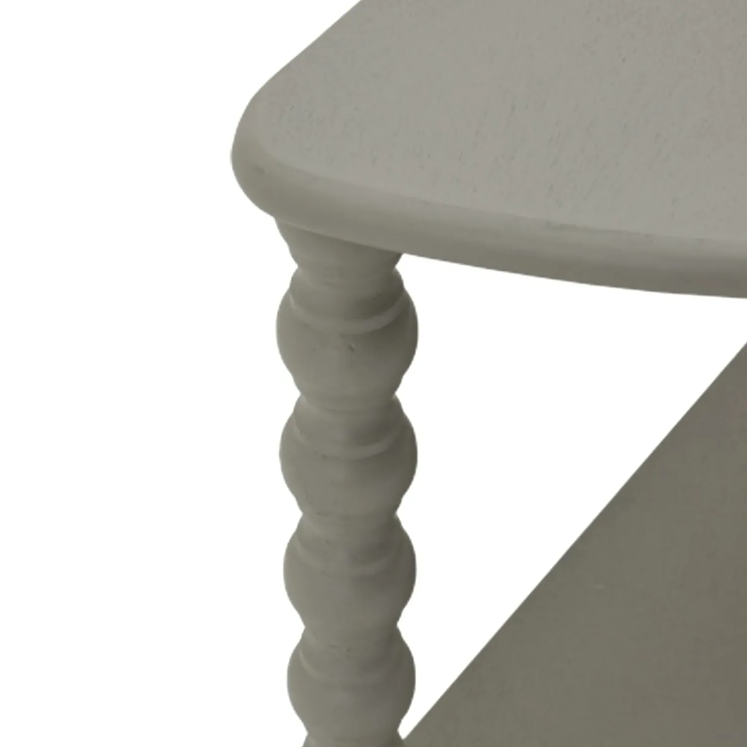 Half Moon Console Table 3-Tier - Taupe, Wood