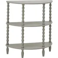 Half Moon Console Table 3-Tier - Taupe, Wood