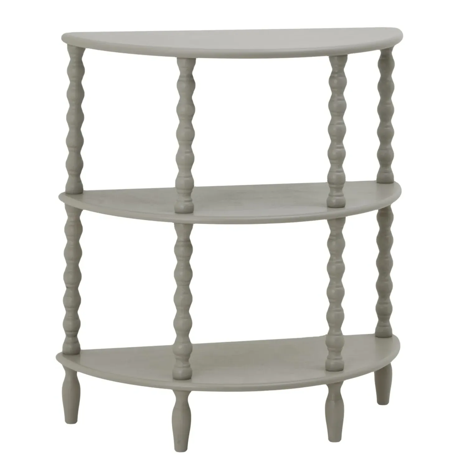 Half Moon Console Table 3-Tier - Taupe, Wood image