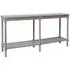 Large Console Table with Rattan Shelf - Taupe, Wood