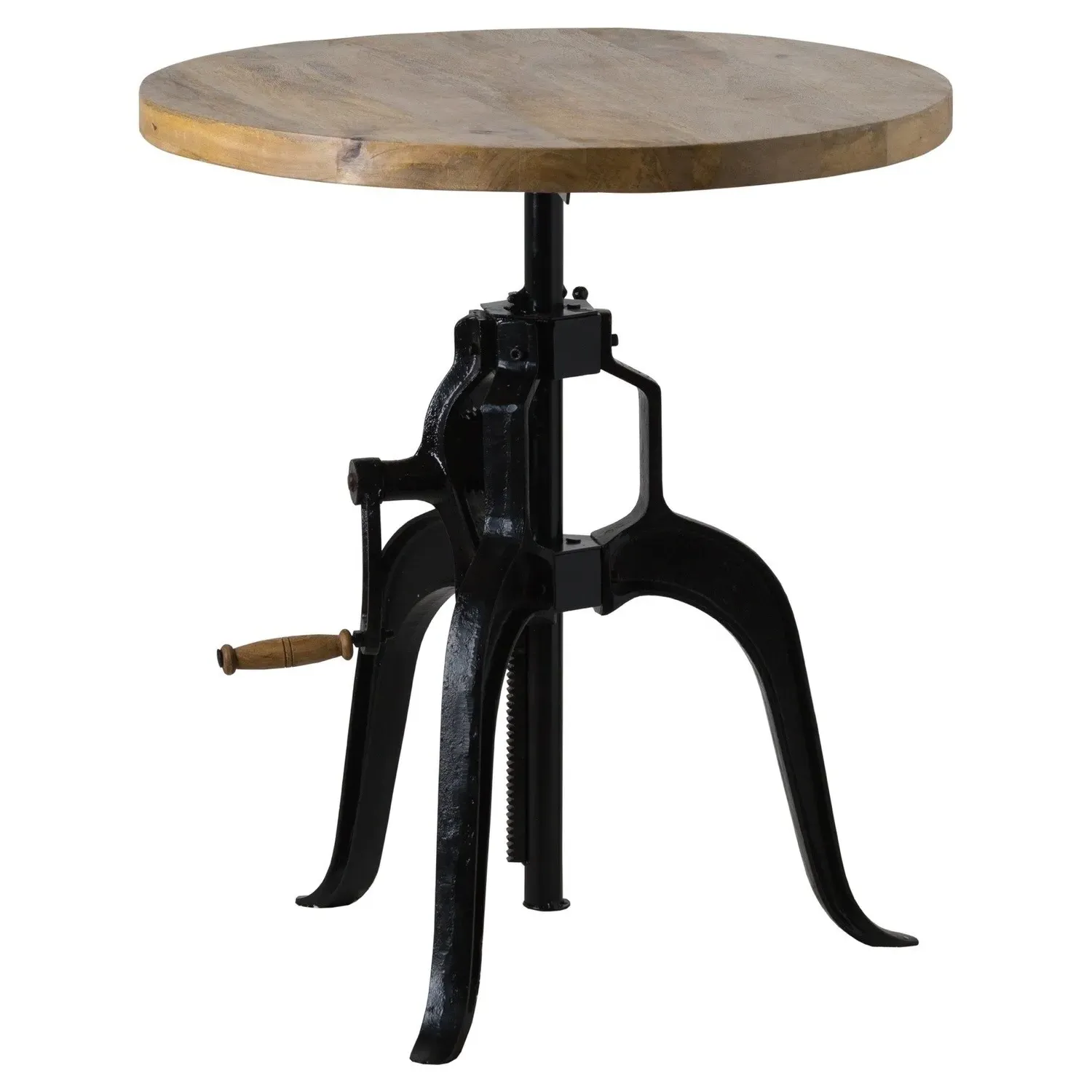 Round Adjustable Bar Table - Brown, Wood image