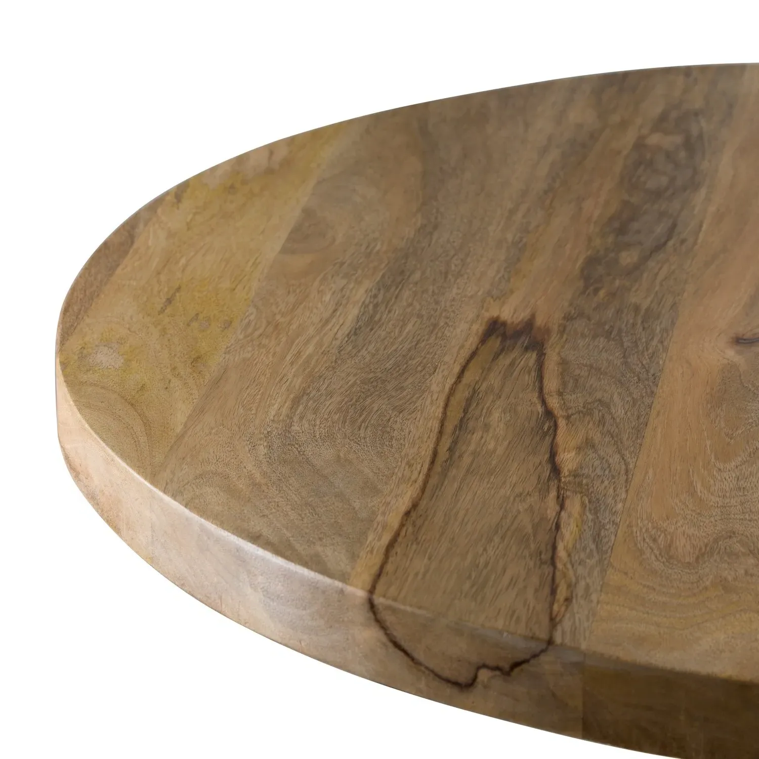 Round Bar Table with Footrest - Brown, Hardwood