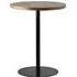 Round Bar Table with Footrest - Brown, Hardwood