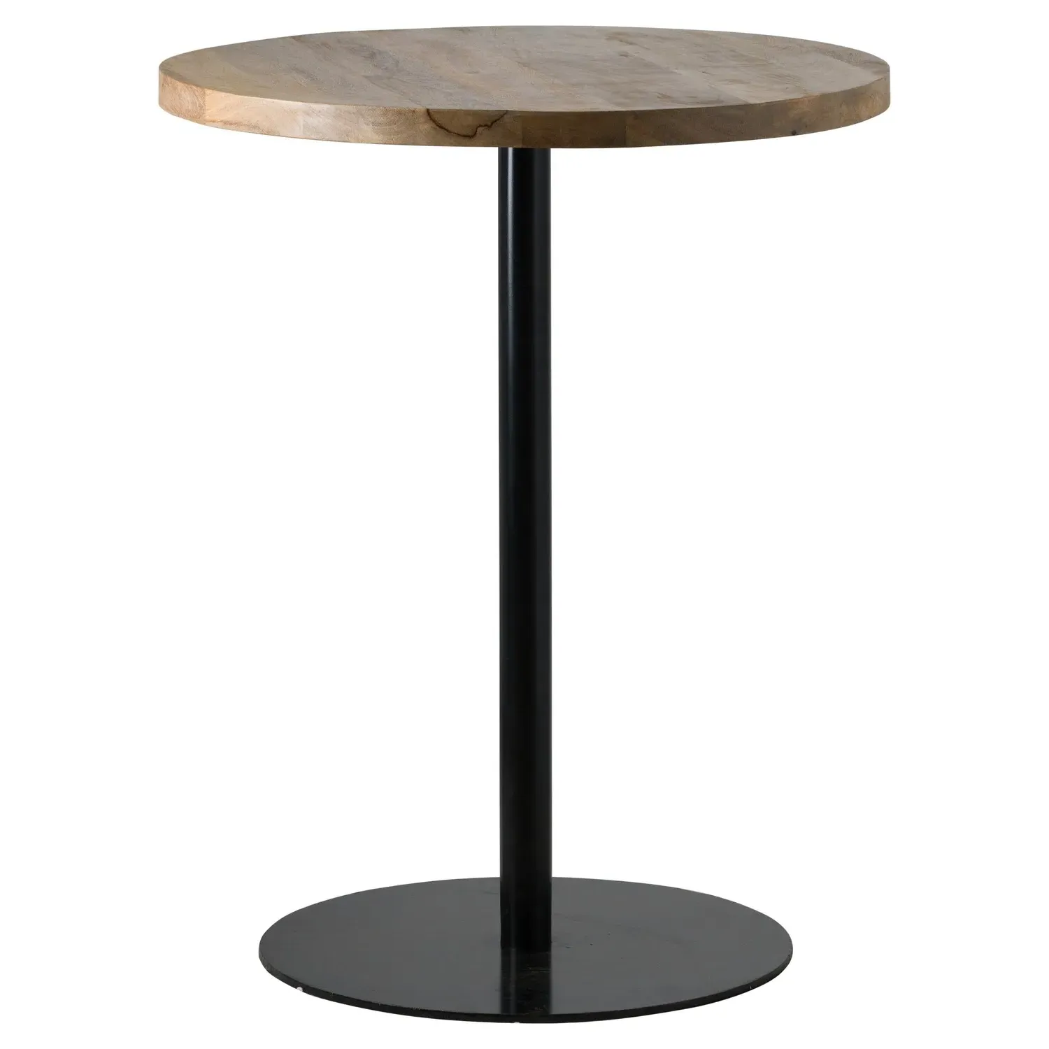 Round Bar Table with Footrest - Brown, Hardwood image