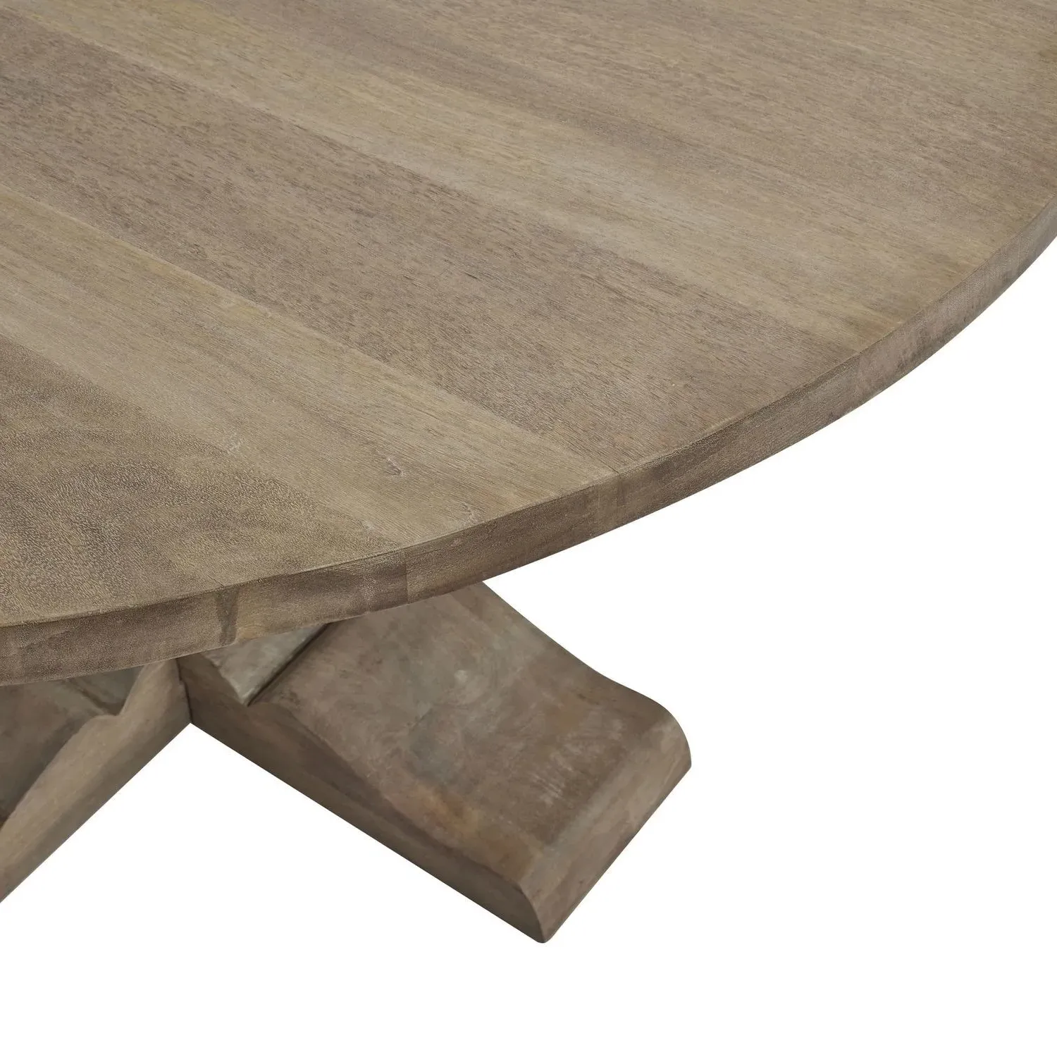 Round Dining Table Seats 6 - Brown, Mango Wood