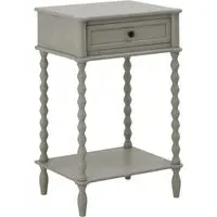 Side Table with Drawer - Taupe, Wood