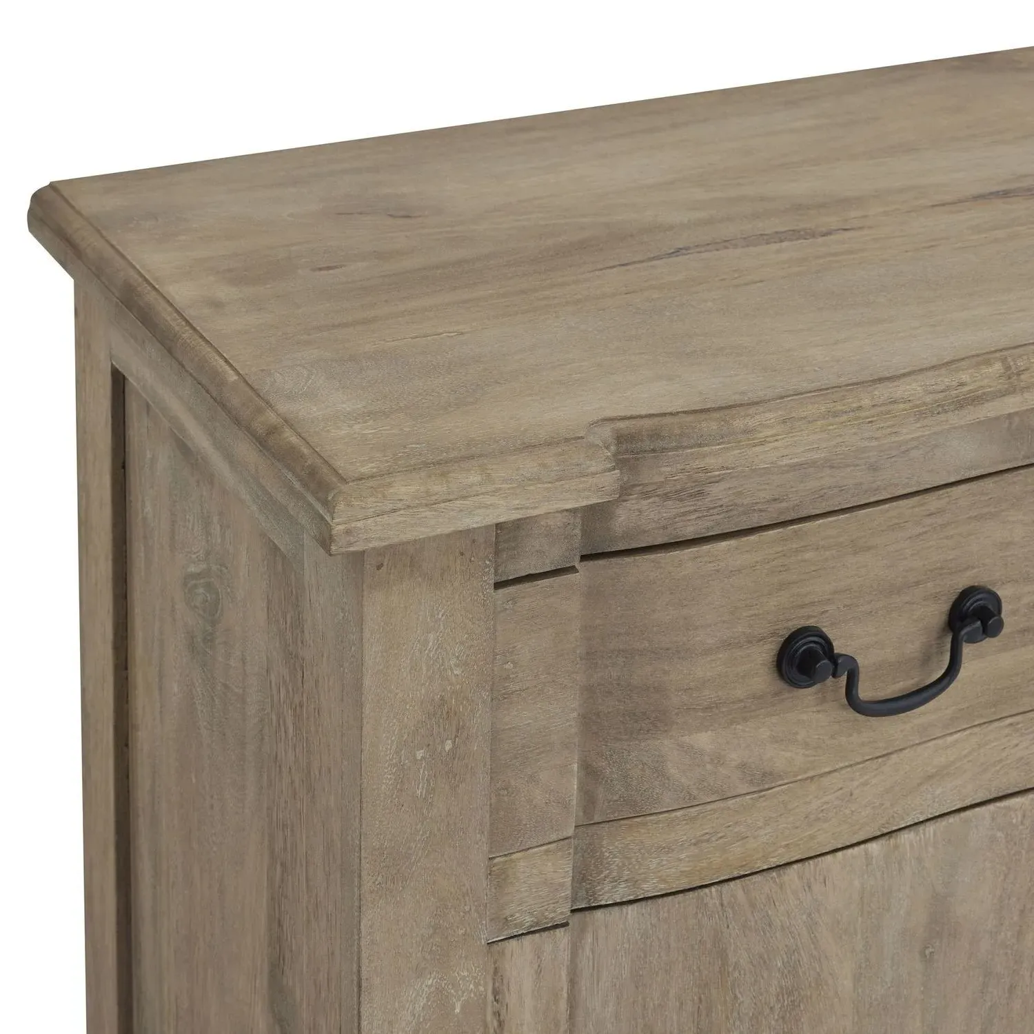 Sideboard with Drawer - Grey, Mango Wood