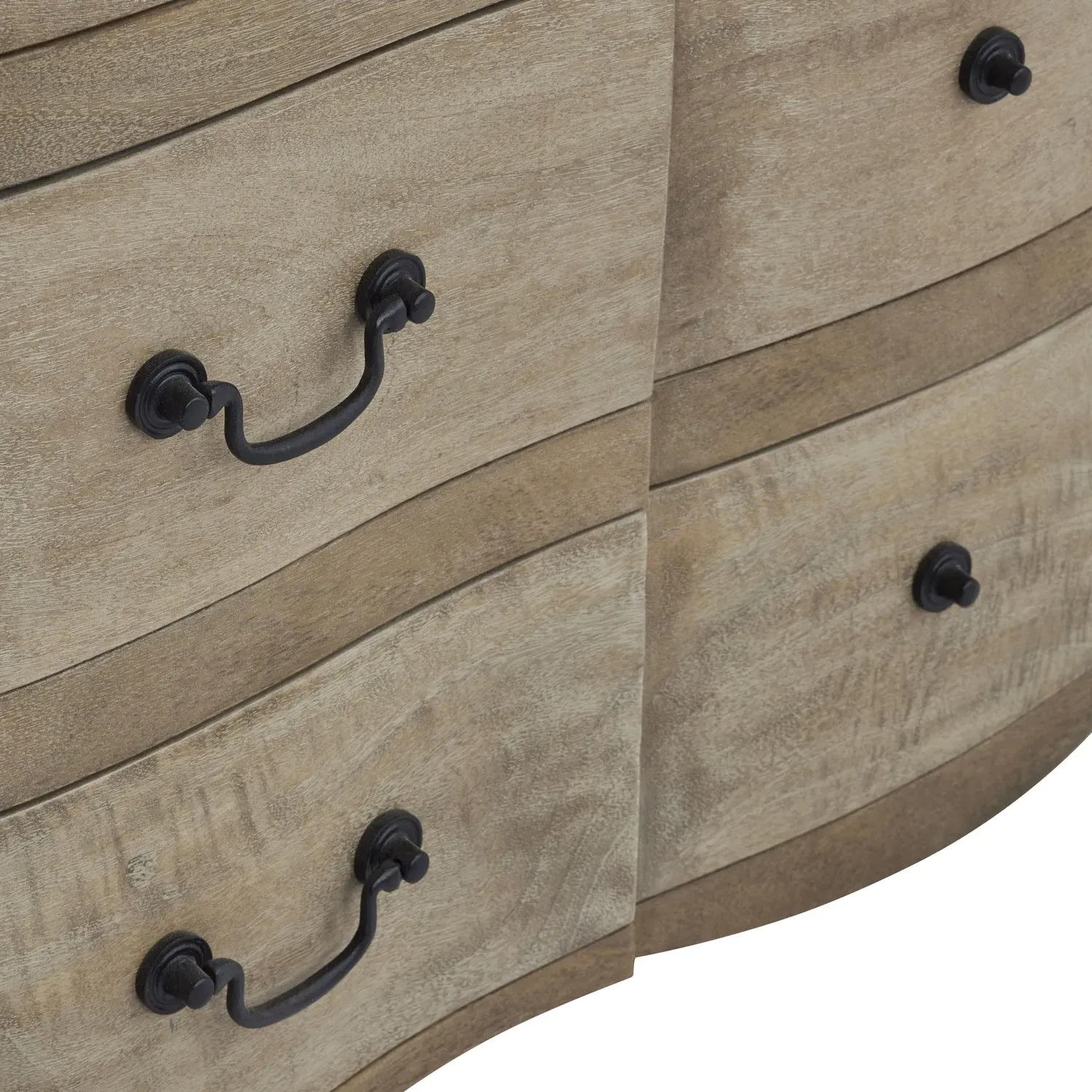 Wide 3-Drawer Chest - Grey, Solid Wood