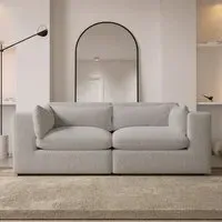 3-Seater Sofa with Removable Covers - Beige, Boucle