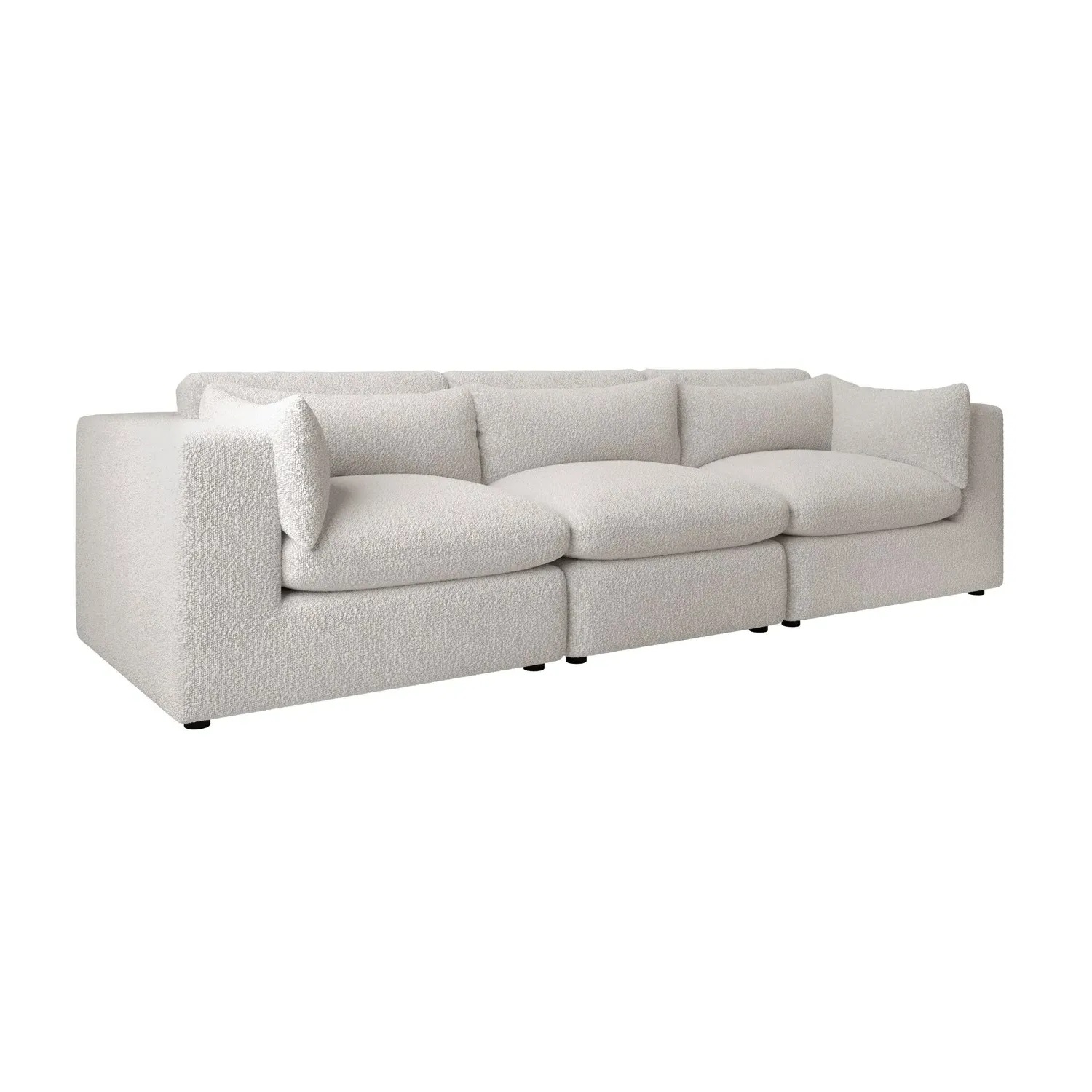4-Seater Sofa with Removable Covers - Beige, Boucle