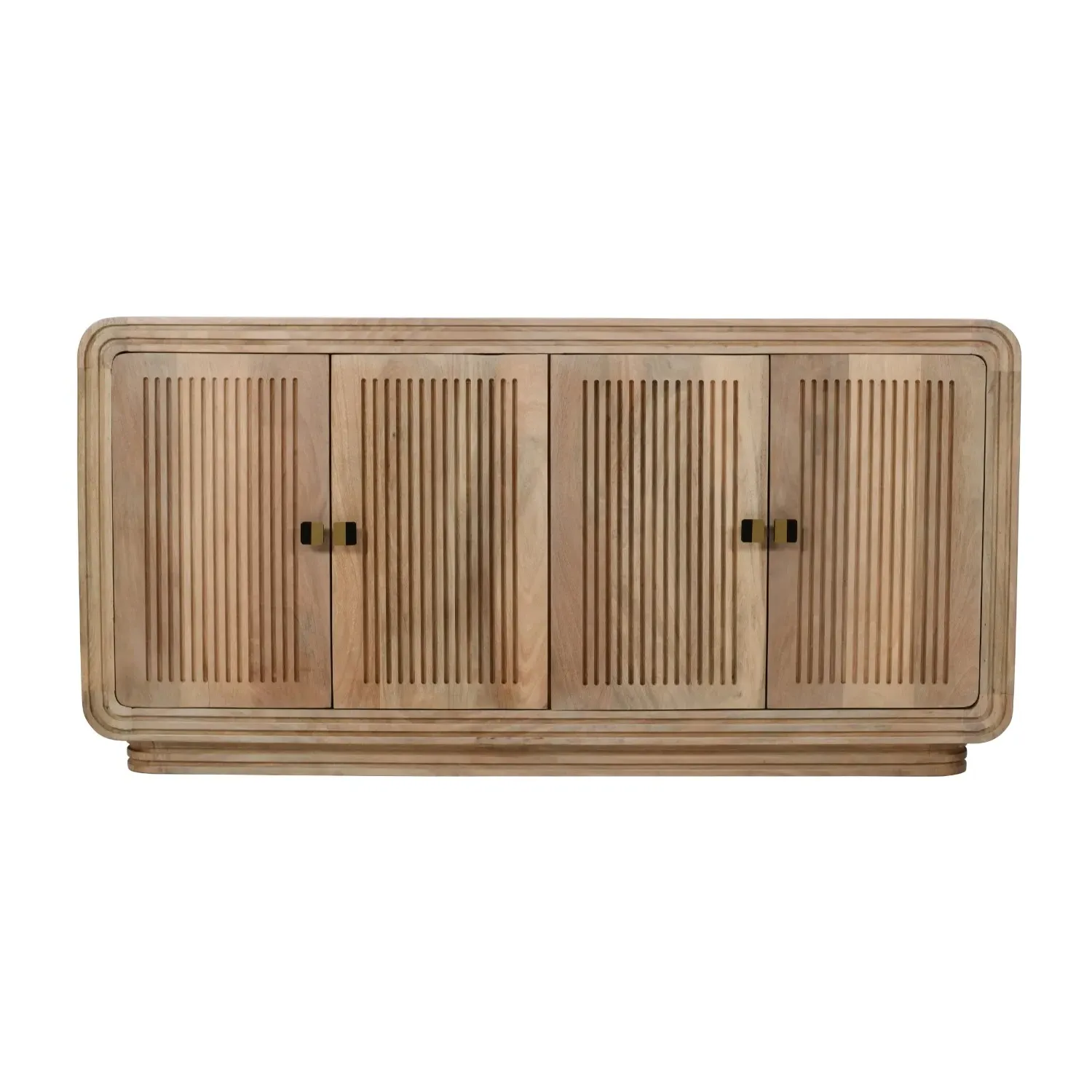 4-Door Sideboard with Carved Details - Brown, Mango Wood