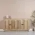 4-Door Sideboard with Carved Details - Brown, Mango Wood