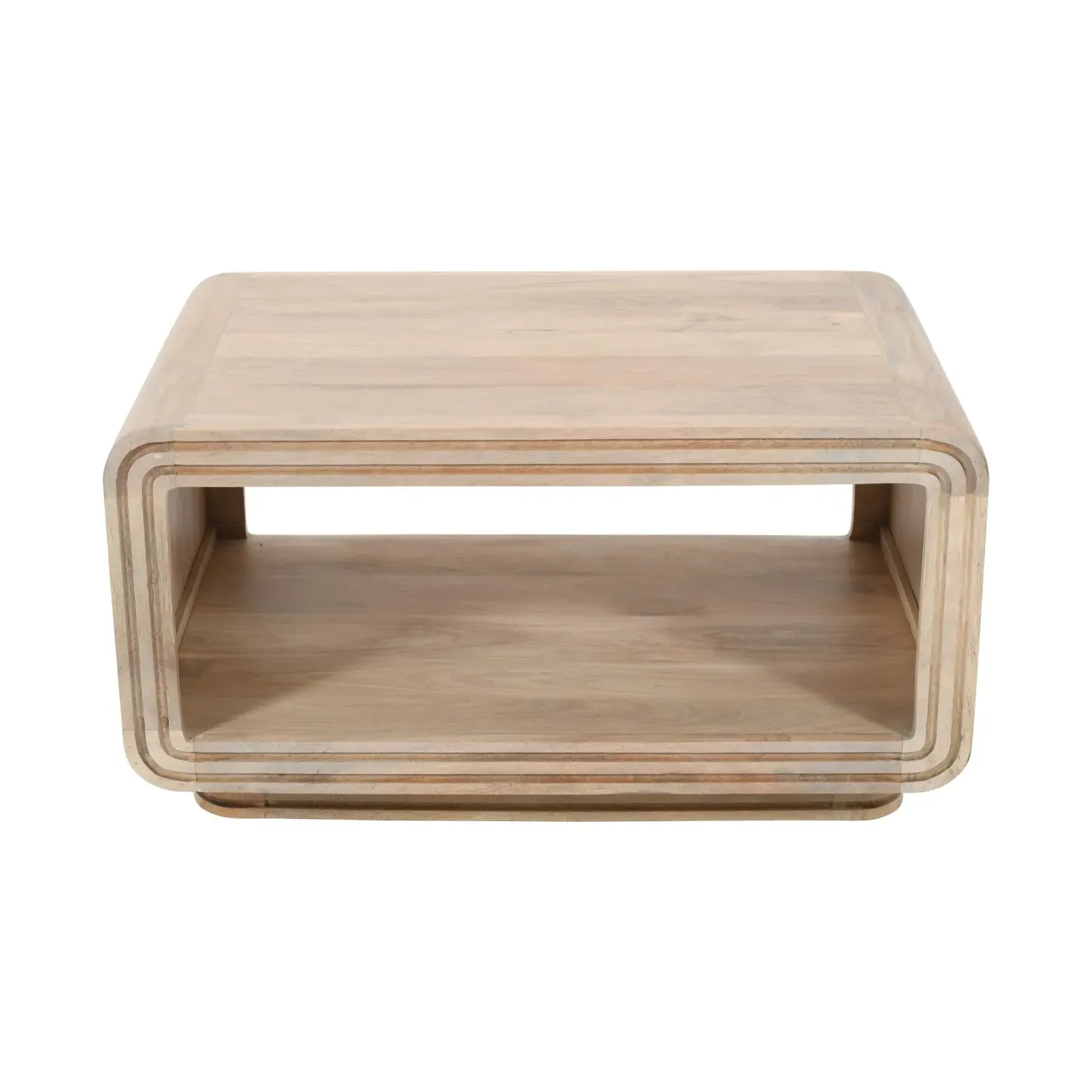 Carved Coffee Table - Brown, Mango Wood