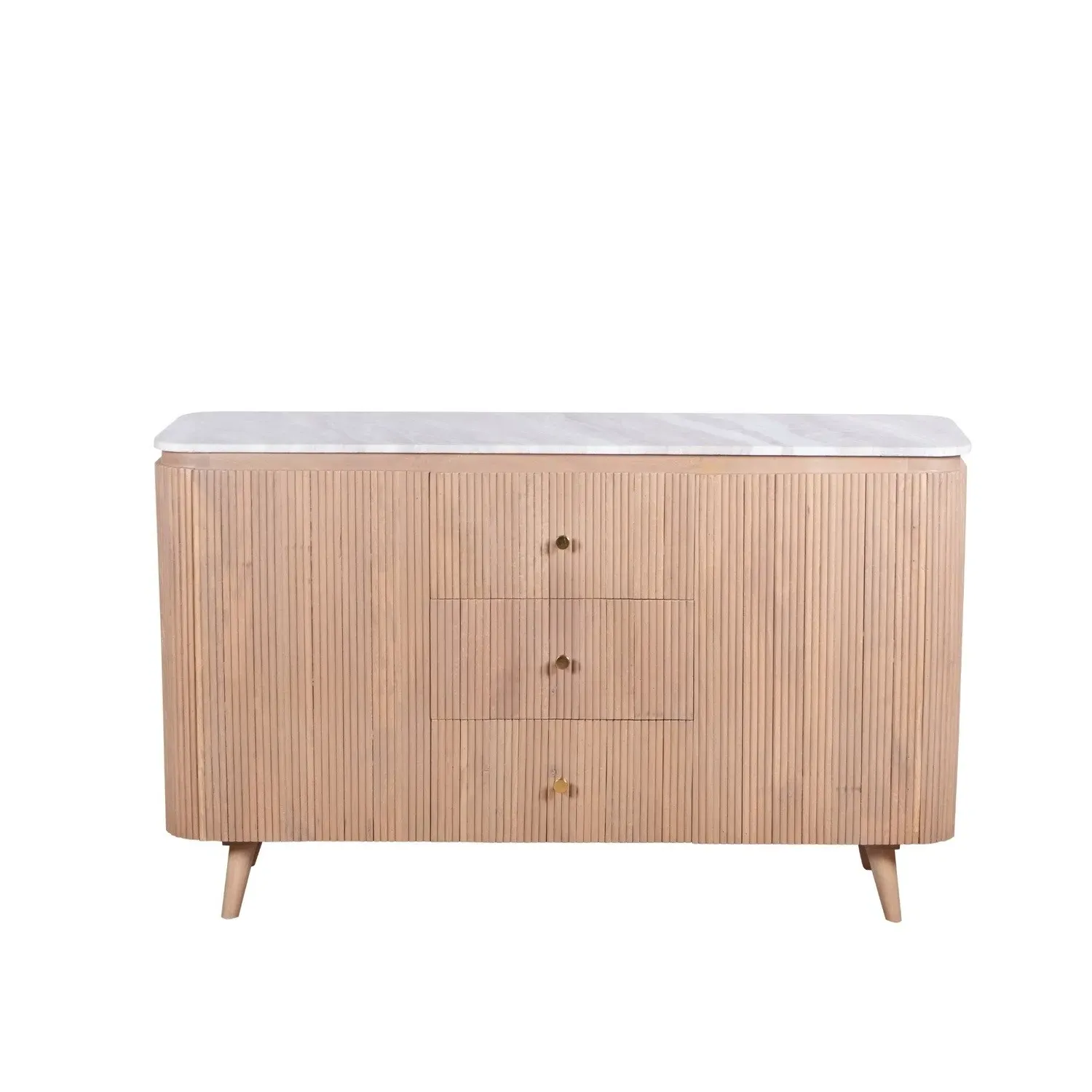 Extra Large Sideboard - Brown, Marble & Wood