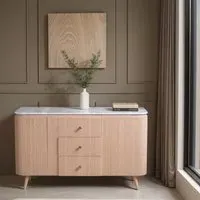 Extra Large Sideboard - Brown, Marble & Wood