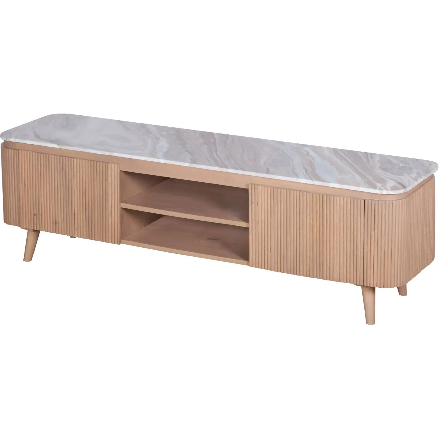 Large TV Stand with Storage - Brown, Mango Wood