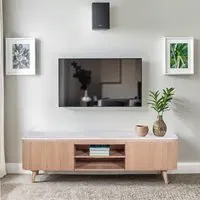Large TV Stand with Storage - Brown, Mango Wood