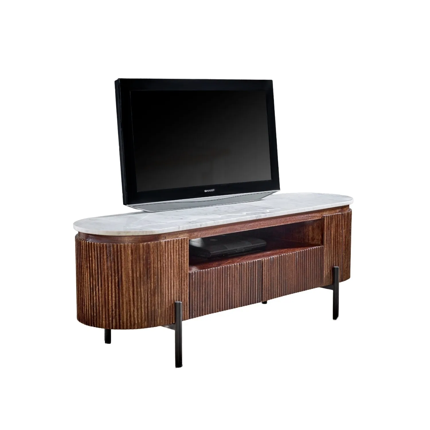 Large TV Stand with Storage - Brown, Mango Wood