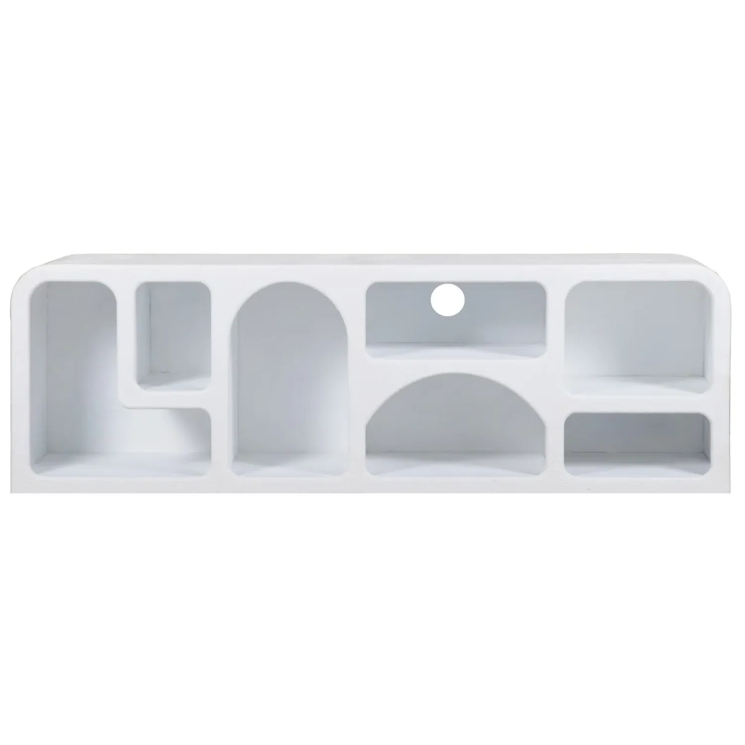 Large TV Stand with Storage - White, Engineered Wood