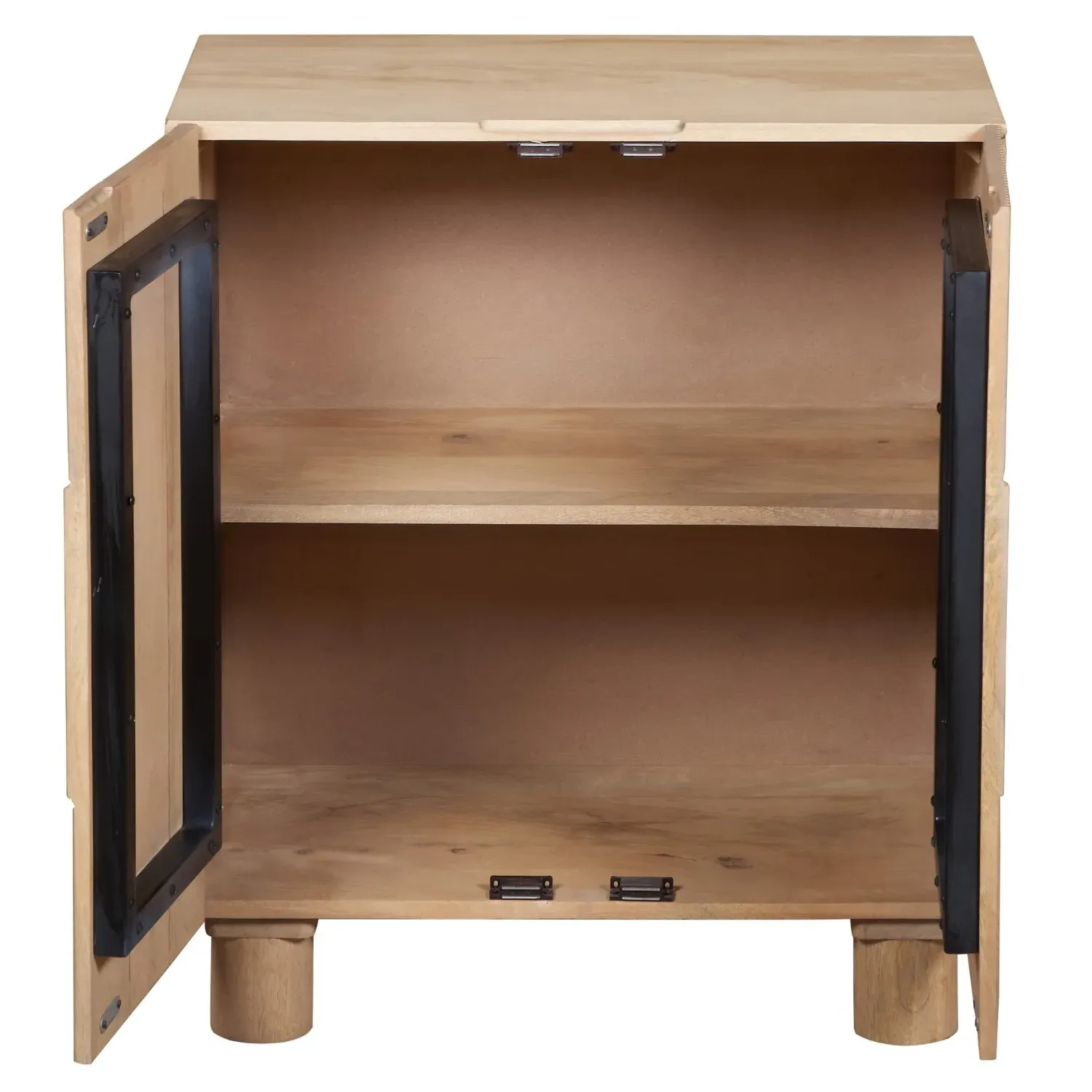 Small Fluted Sideboard - Brown, Mango Wood