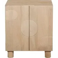 Small Fluted Sideboard - Brown, Mango Wood