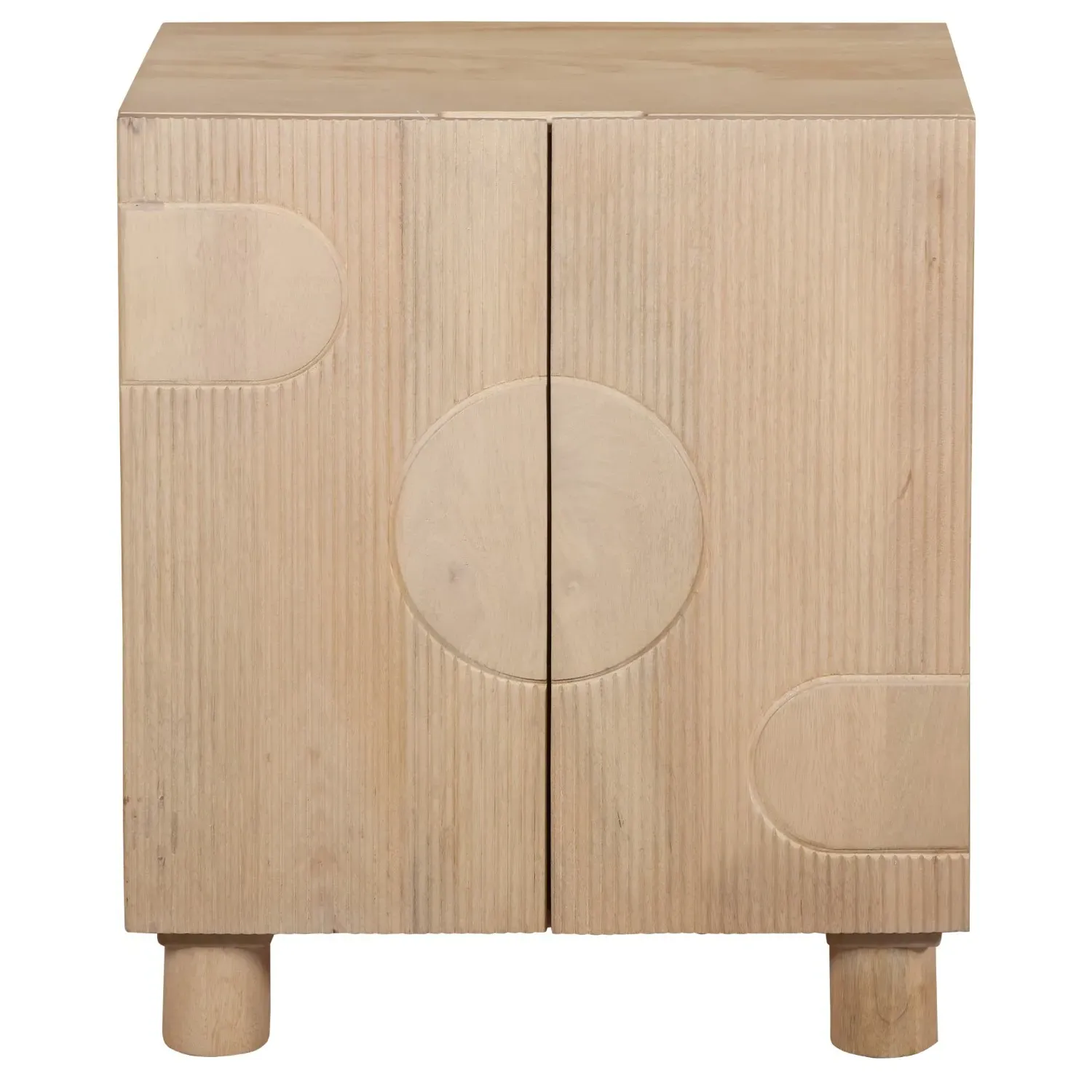 Small Fluted Sideboard - Brown, Mango Wood image