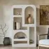 Tall Geometric Bookcase - White, Engineered Wood