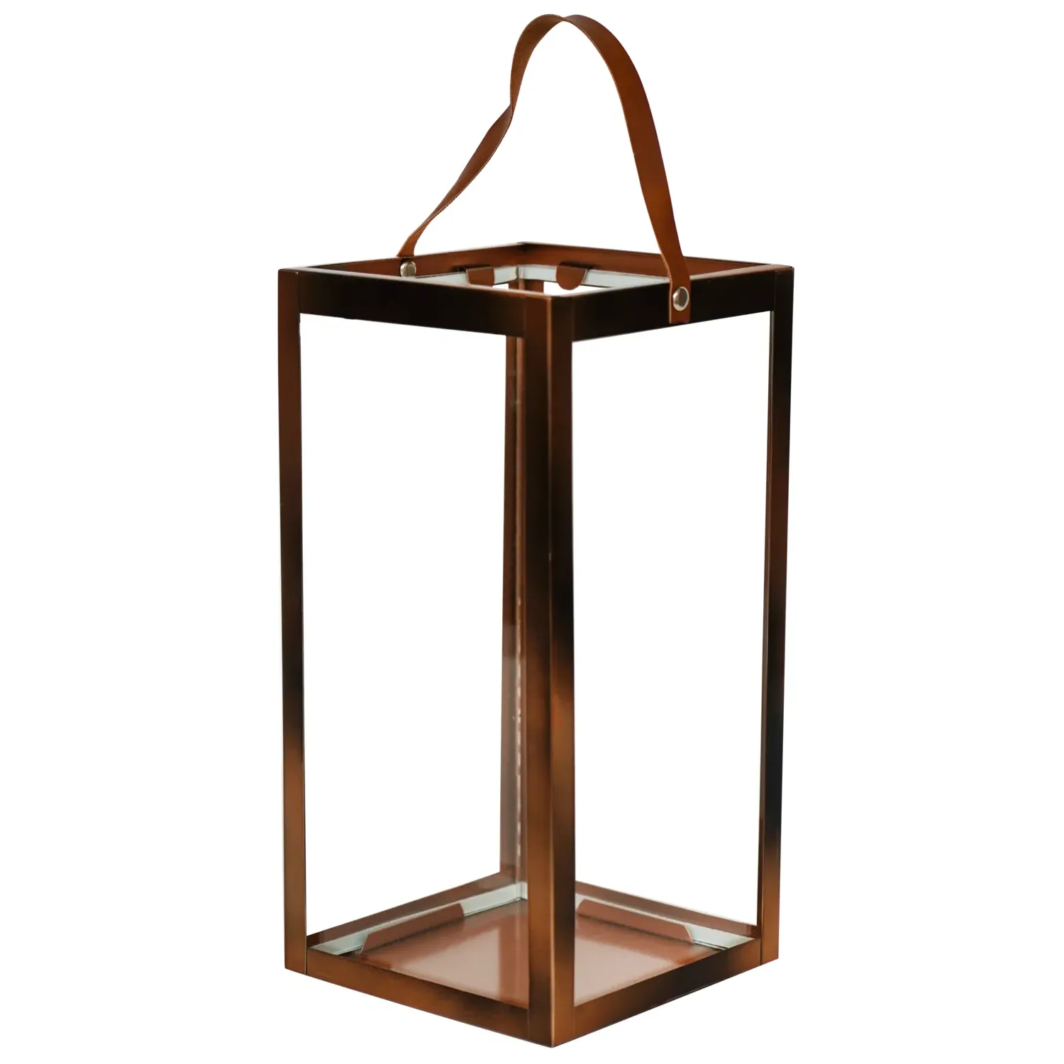 Small Tall Outdoor Lantern - Copper image
