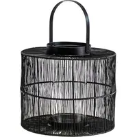 Small Wire Lantern with Handle - Black, Metal