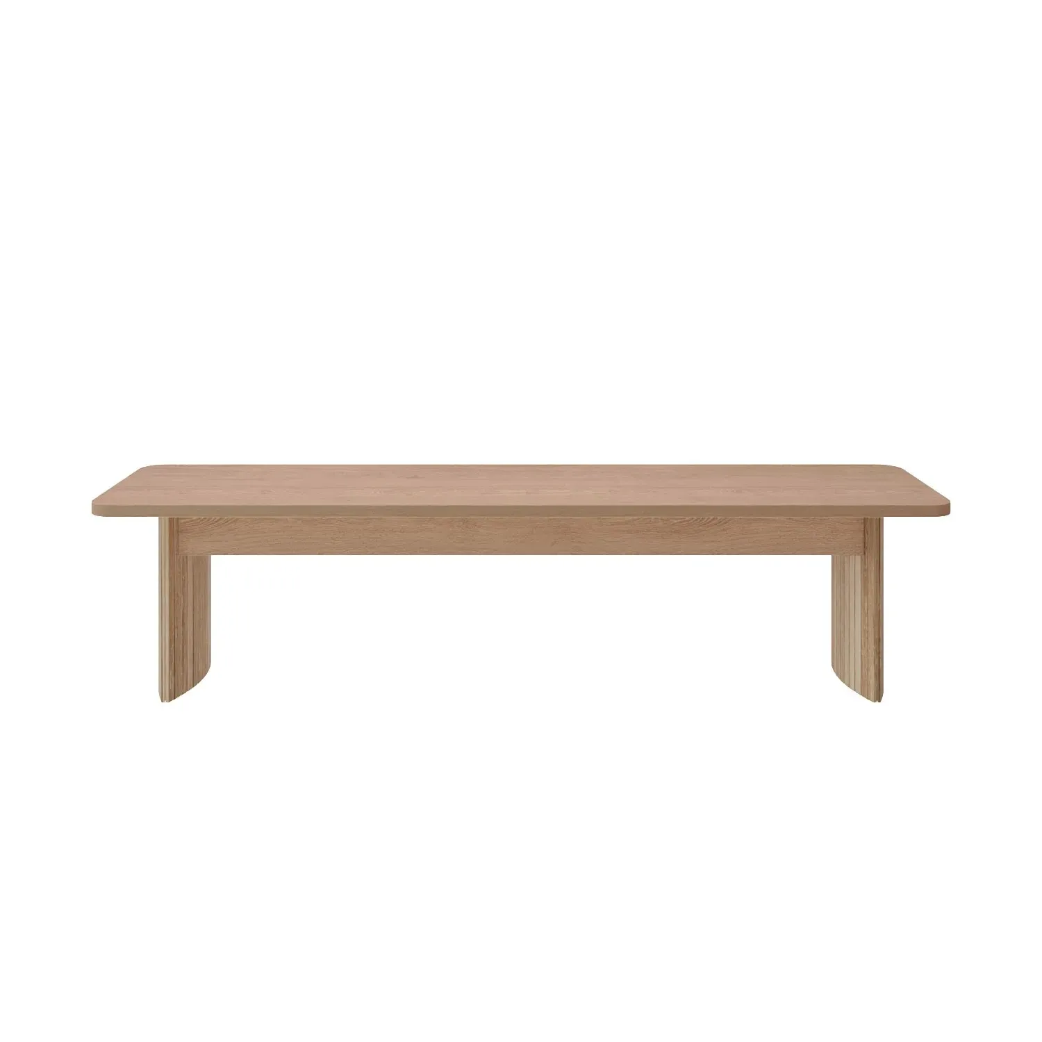 3-Seater Dining Bench - Light Oak, Solid Wood
