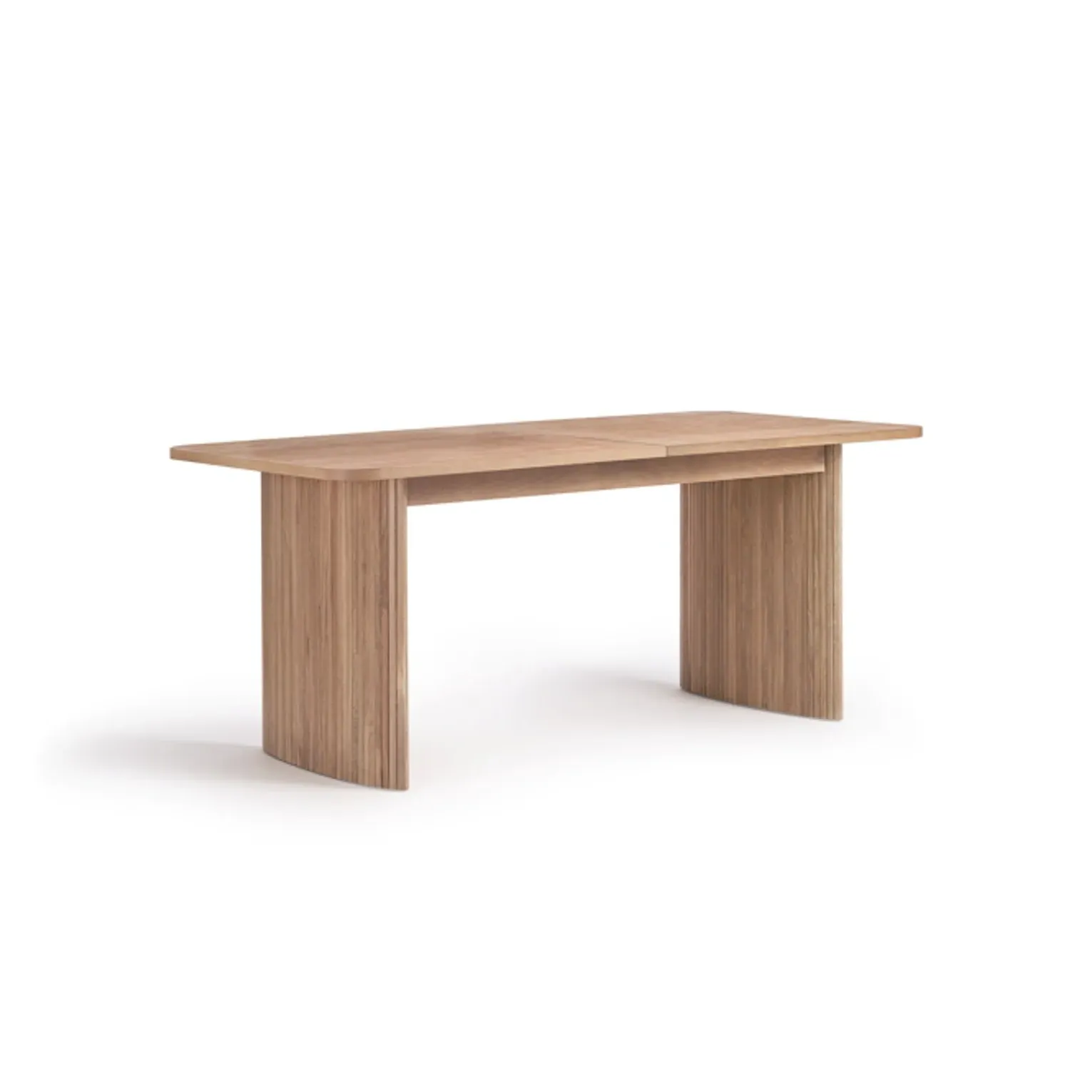 Extendable Dining Set with 6 Chairs - Oak, Fabric