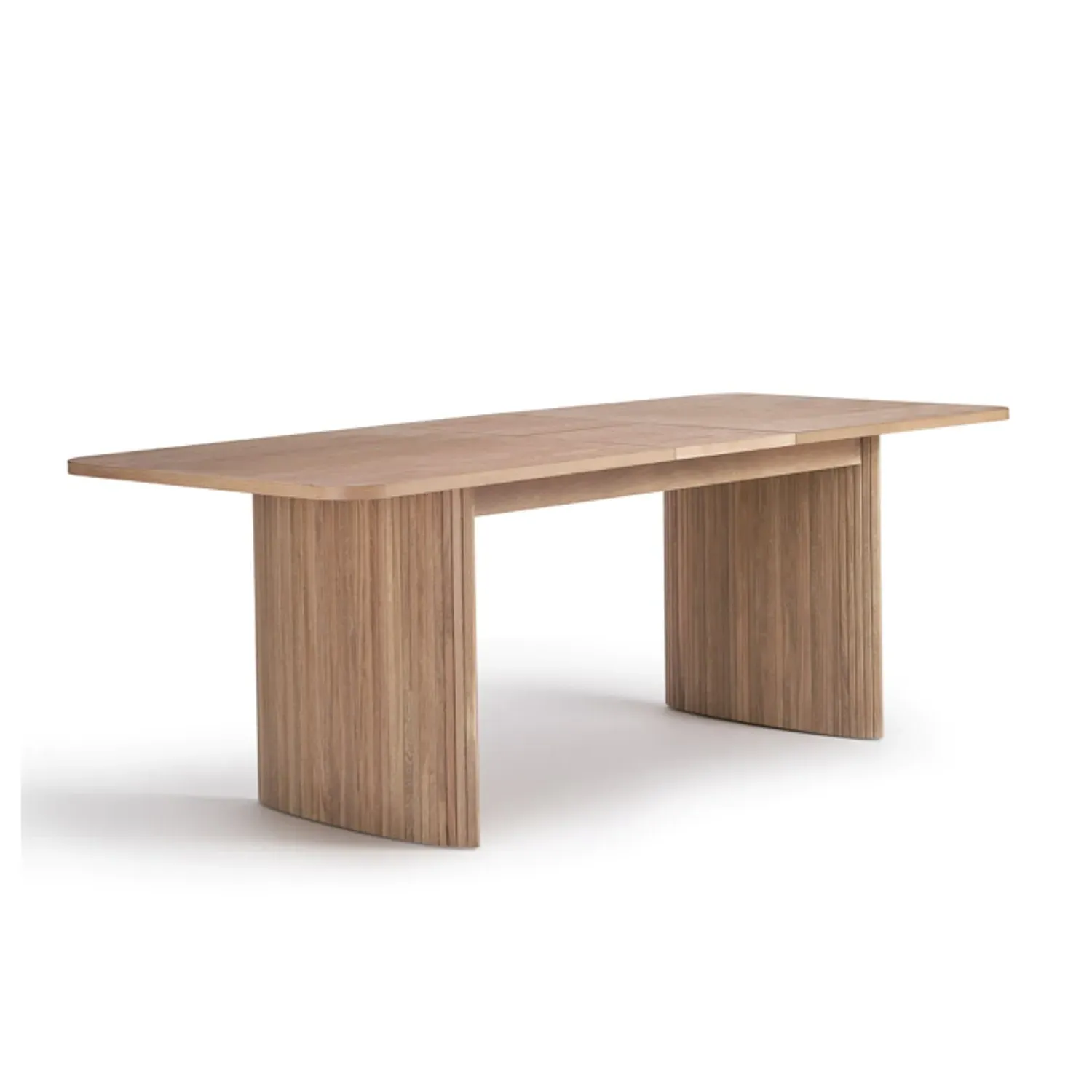 Extendable Dining Set with 6 Chairs - Oak, Velvet