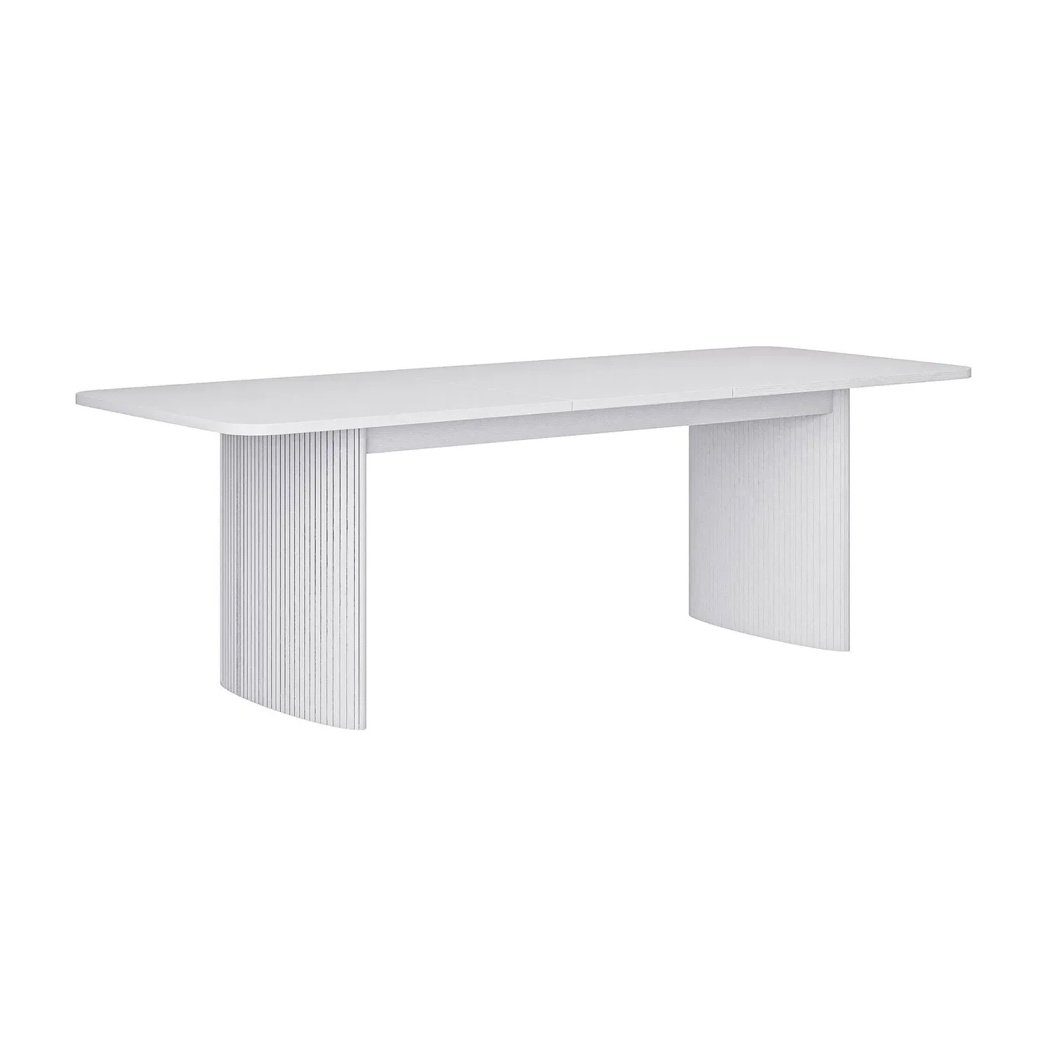 Extendable Dining Set with 6 Chairs - White, Oak