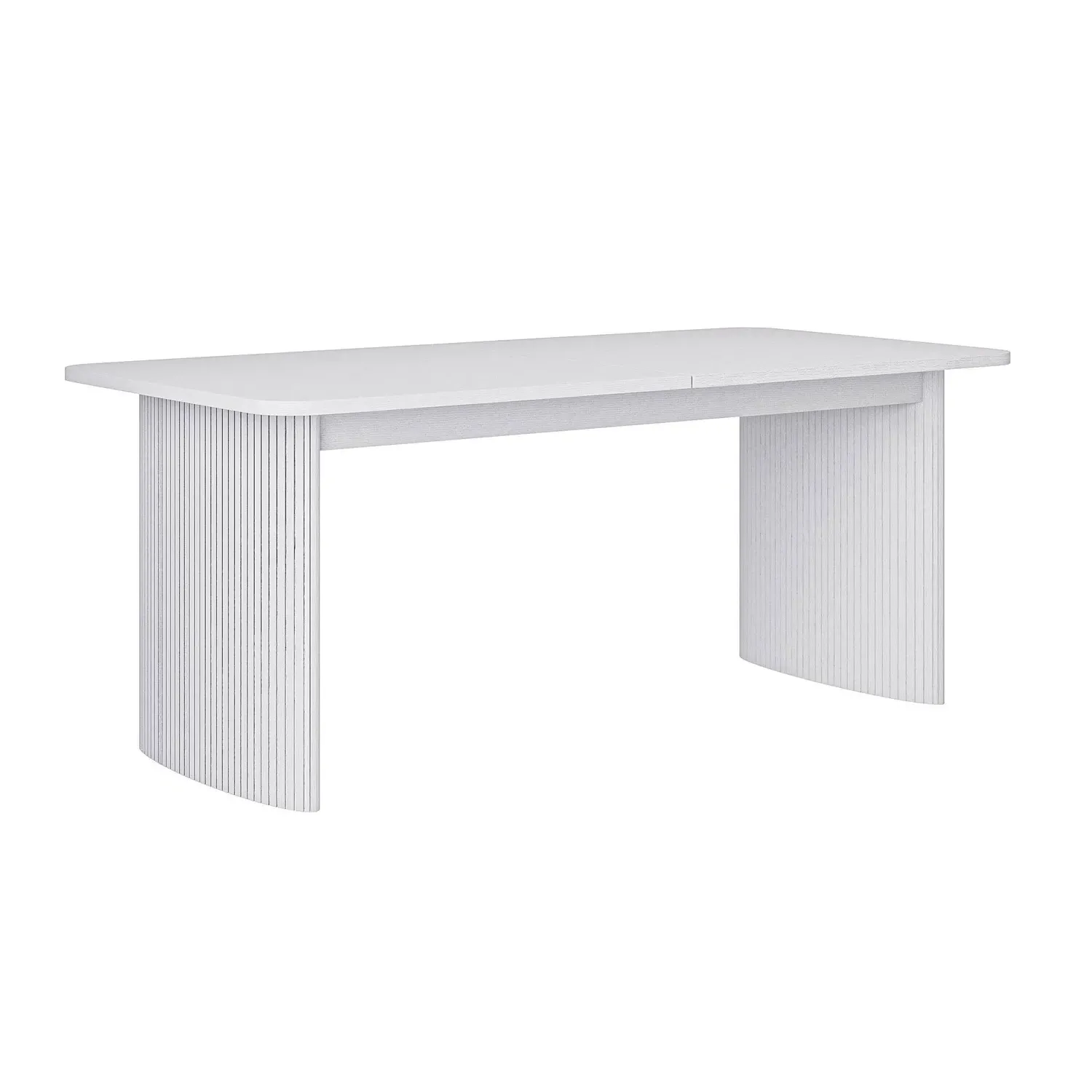 Extendable Dining Set with 6 Chairs - White, Oak