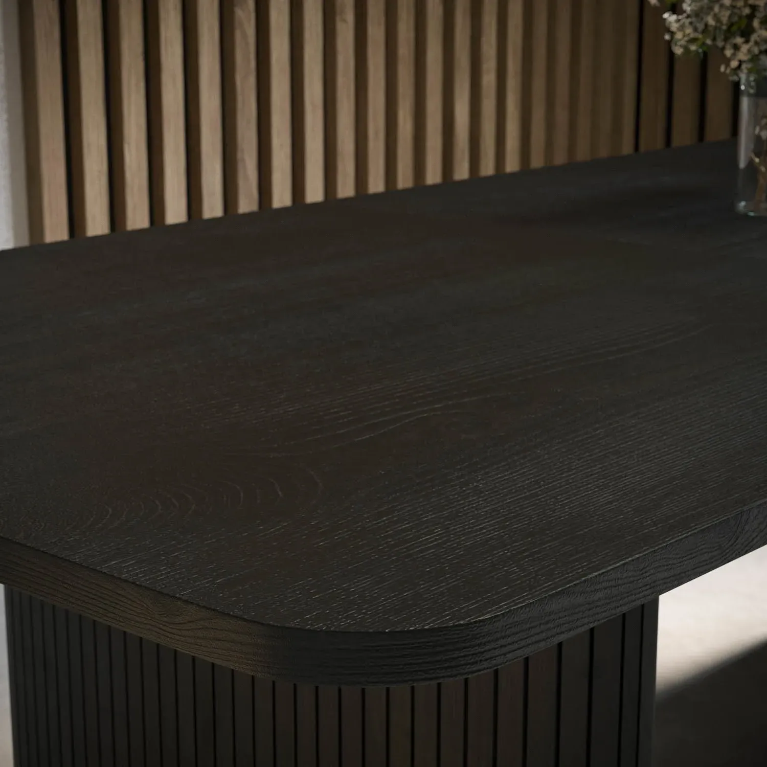 Extendable Dining Table with Storage - Black, Oak