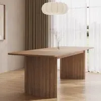 Extendable Dining Table with Storage - Brown, Oak