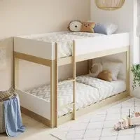 Low Bunk Bed with Guard Rails - White, Wood