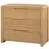 3-Drawer Chest with Curved Design - Oak