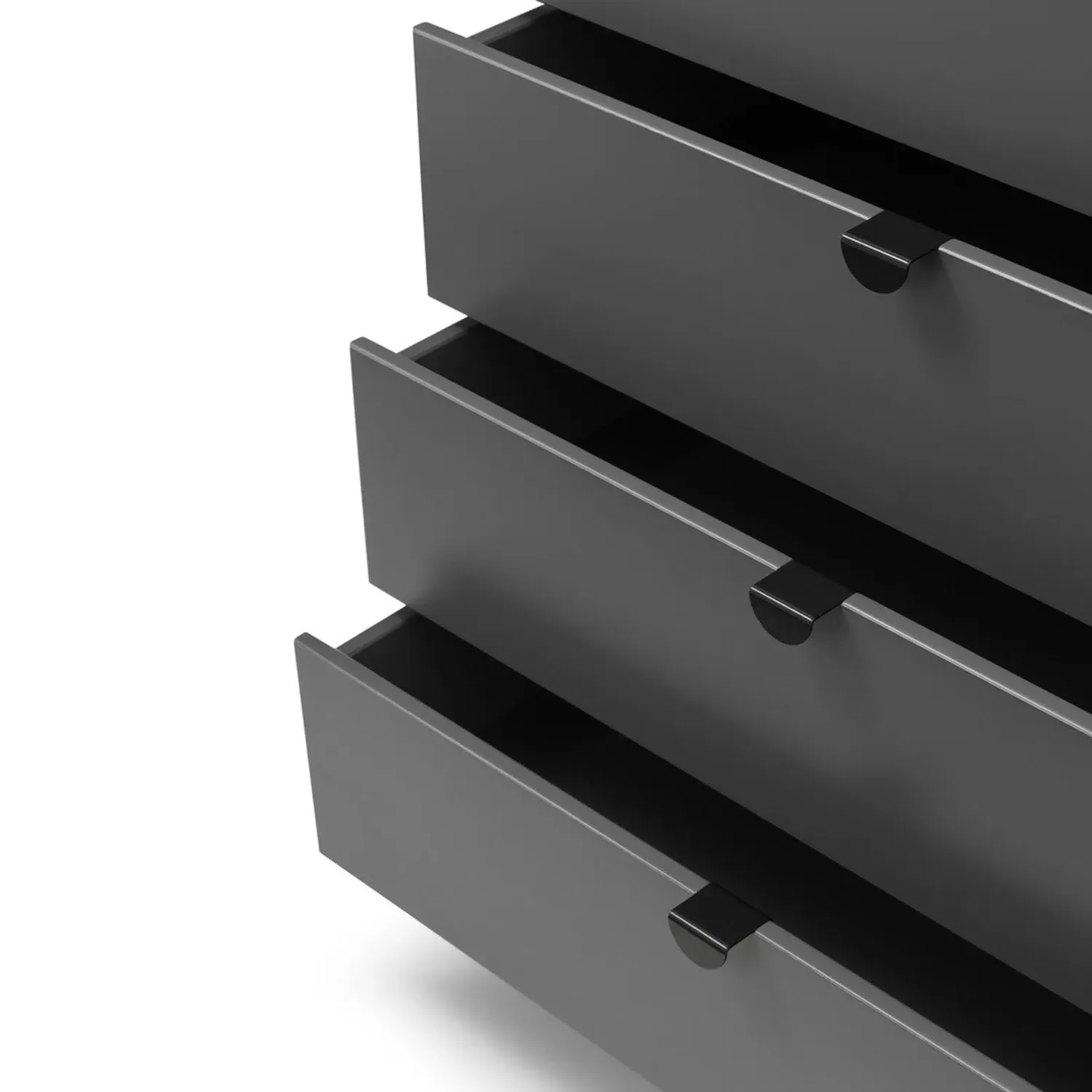 4-Drawer Chest with Legs - Grey, Wood