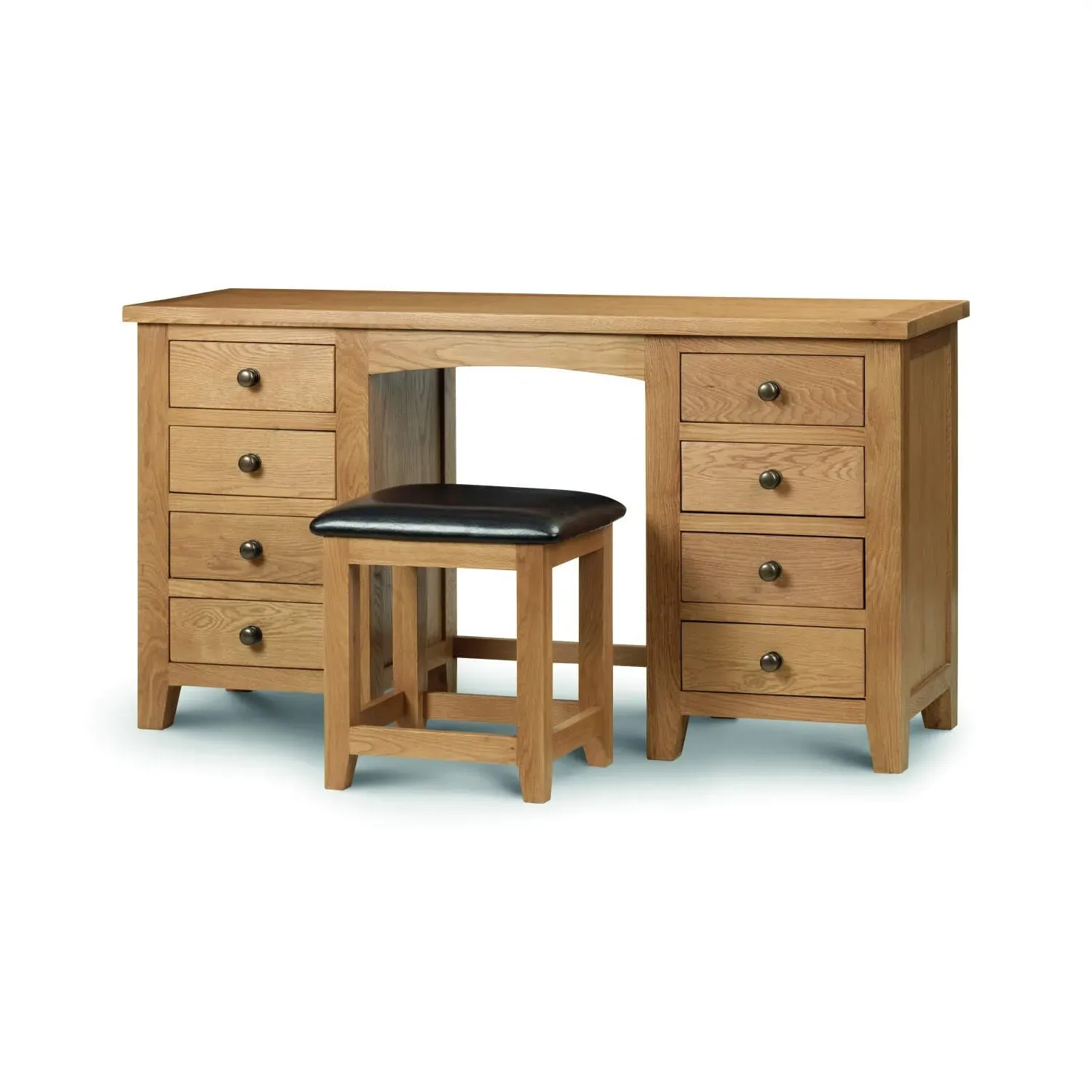 Dressing Table with 8 Drawers - Wood, Oak image