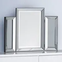 Folding Dressing Table Mirror - Black, Metal