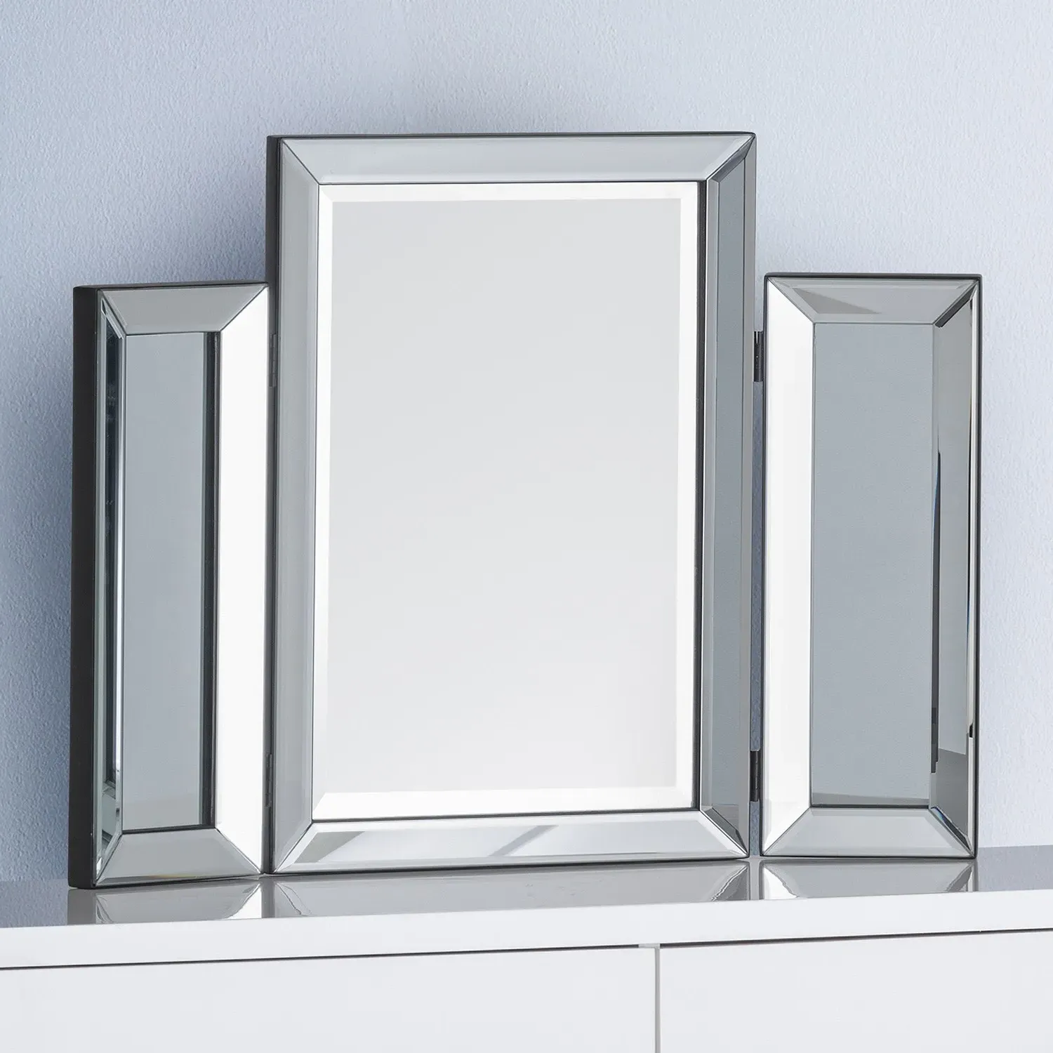 Folding Dressing Table Mirror - Black, Metal image