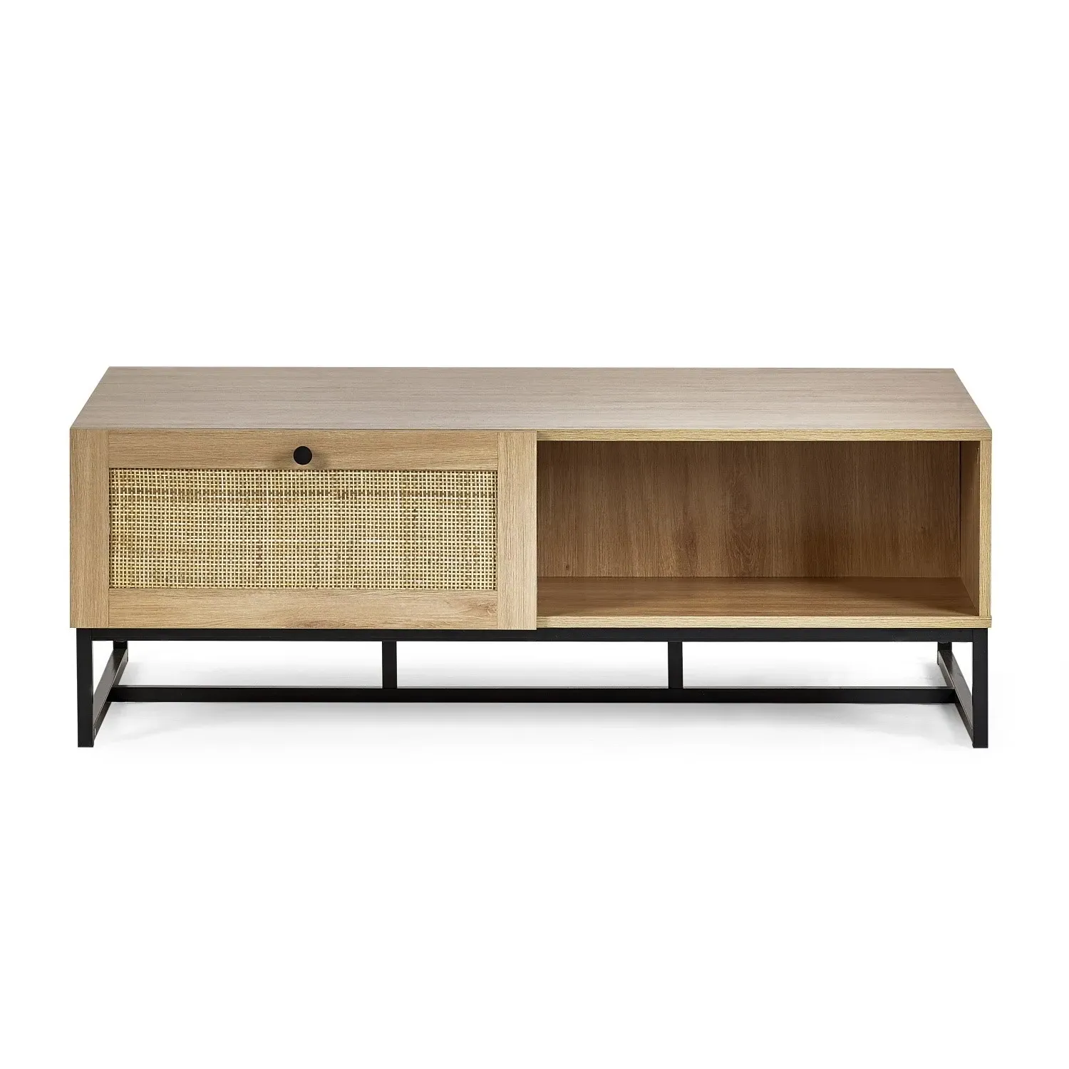 Rectangular Coffee Table with Storage - Brown, Oak