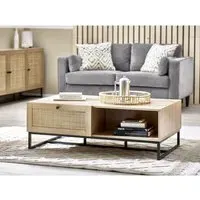 Rectangular Coffee Table with Storage - Brown, Oak