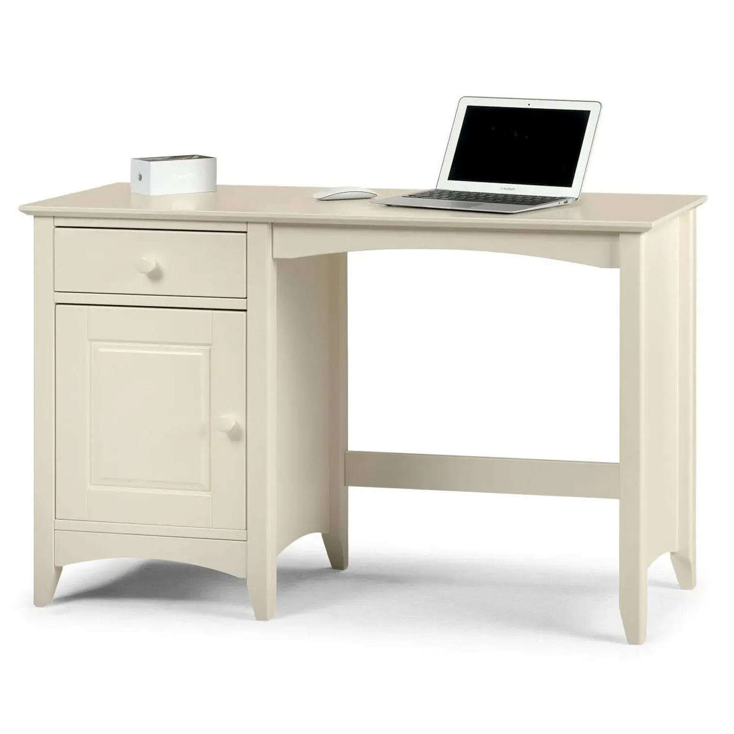 Wooden Desk with Storage - Cream, MDF image
