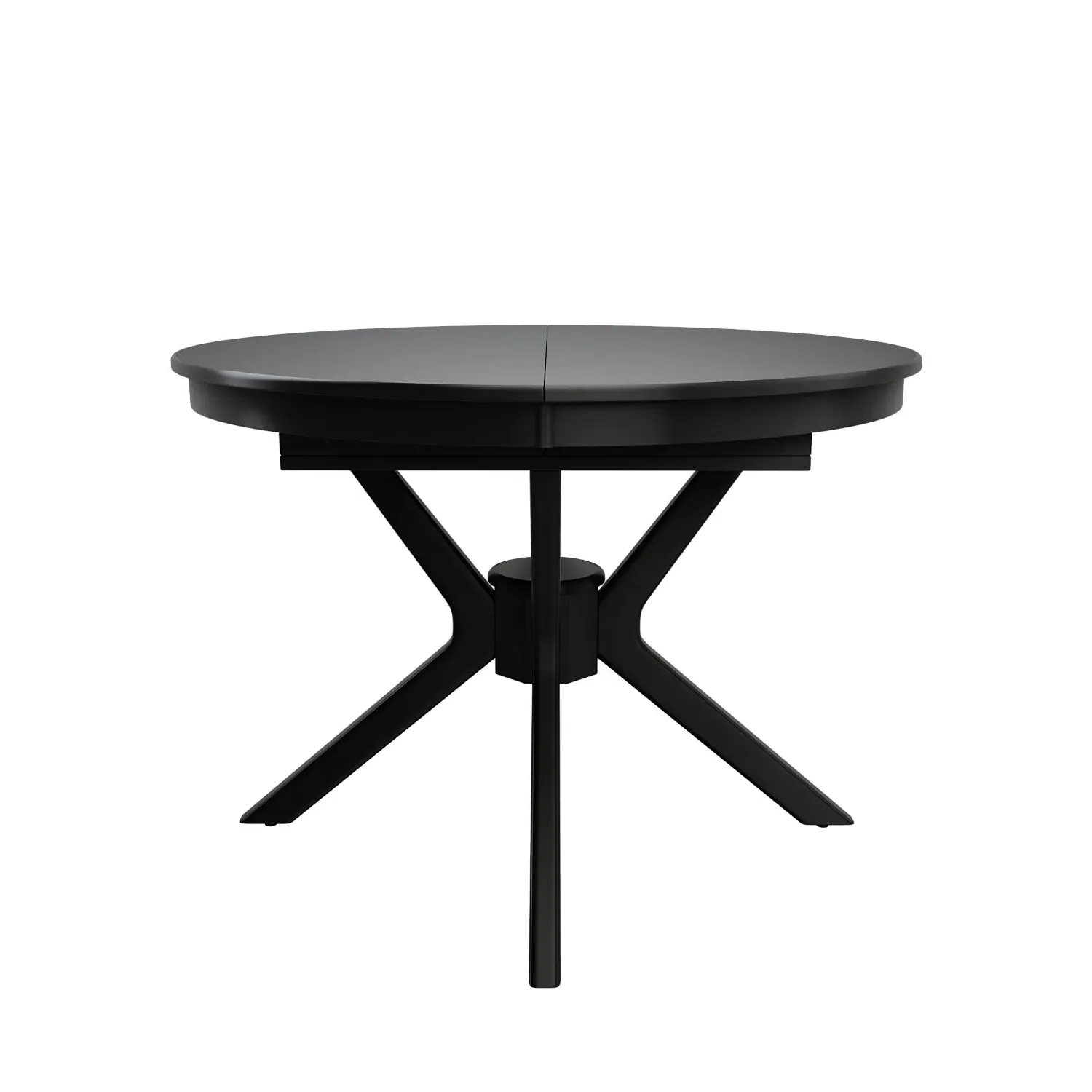 Round Extendable Dining Set - Black, Wood
