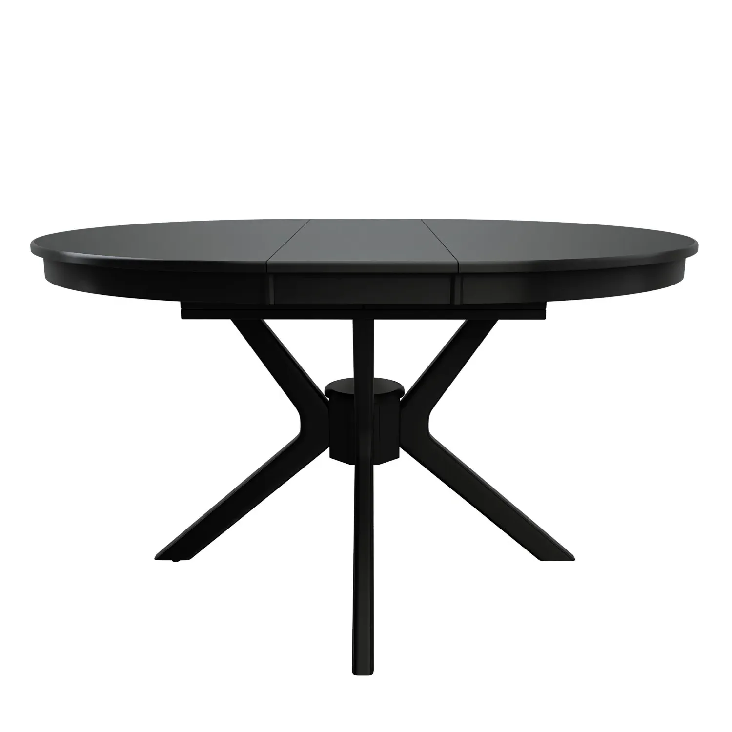 Round Extendable Dining Set - Black, Wood