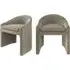Set of 2 Curved Tub Dining Chairs - Mink, Velvet